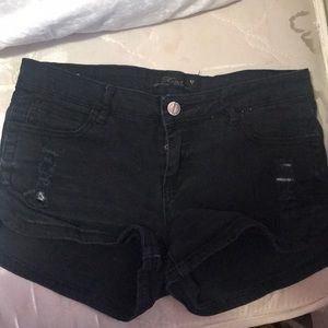 Black short shorts
